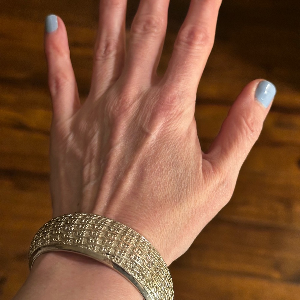 Silver Textured Bangle